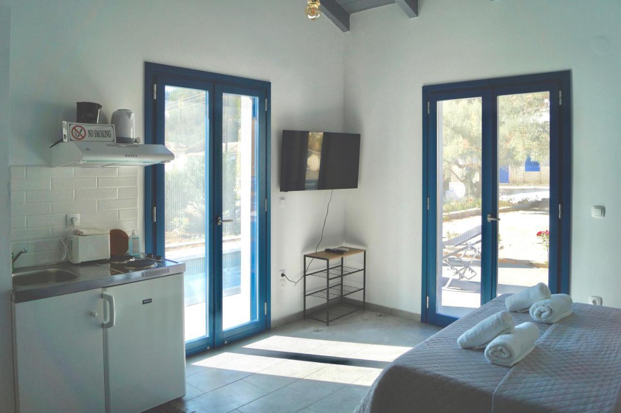 Throisma Studios With Private Pool & Parking Asos Exterior foto